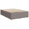 vidaXL Cama box spring con colch&oacute;n tela gris taupe 160x200 cm