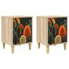 vidaXL Mesa de noche ZAANDAM 2 uds. Roble Sonoma 36 x 33 x 50 cm