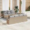 vidaXL Conjunto de sof&aacute;s de jard&iacute;n 8 pcs Beige y Gris Claro