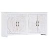 vidaXL Aparador hecho a mano madera maciza acacia blanco 140x30x70 cm
