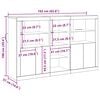 vidaXL Aparador LED Madera vieja 162 x 37 x 100 cm