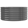 vidaXL Jardinera arriate acero galvanizado antracita 368x80x36 cm