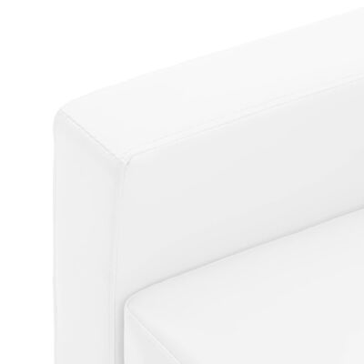 vidaXL Sofá de 3 plazas de cuero sintético blanco