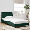 vidaXL Estructura de cama sin colchón Hanko terciopelo verde oscuro 100x200 cm