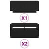 vidaXL Conjunto de mueble de TV 3 pcs Negro 260 x 35 x 40 cm