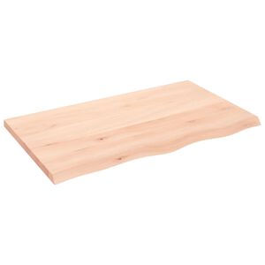 vidaXL Estante de pared madera maciza roble sin tratar 100x60x(2-4) cm