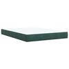 vidaXL Cama box spring con colch&oacute;n terciopelo verde oscuro 140x200 cm