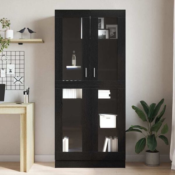 vidaXL Librer&iacute;a Roble negro 82,5 x 30,5 x 185 cm Madera de ingenier&iacute;a