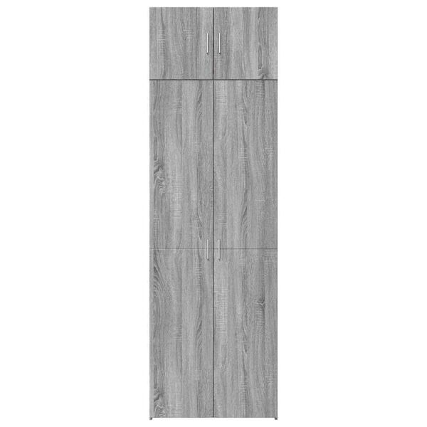 vidaXL Armario de madera ingenier&iacute;a gris Sonoma 70x42,5x225 cm