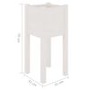 vidaXL Jardineras 2 uds madera maciza de pino blanco 31x31x70 cm