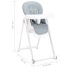 vidaXL Trona de beb&eacute; de aluminio gris claro