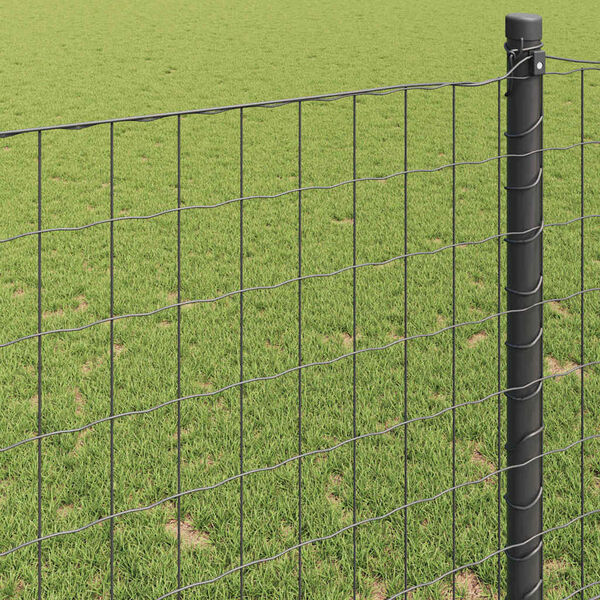 vidaXL Cerca Euro Gris 1.2 x 25 m Hierro recubierto de PVC