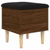 vidaXL Banco con almacenaje madera ingenier&iacute;a roble marr&oacute;n 42x42x46 cm