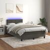 vidaXL Cama box spring colch&oacute;n y LED terciopelo gris oscuro 120x200 cm