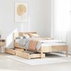 vidaXL Estructura de cama sin colch&oacute;n madera maciza de pino 90x190 cm