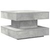 vidaXL Mesa de centro giratoria 360 grados gris hormigón 50x50x34,5 cm