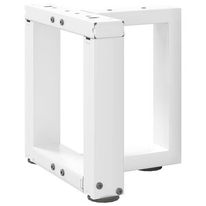 vidaXL Patas para mesa de centro en forma de T (2 unidades), color blanco, 30 x 25 x (30-31) cm, acero