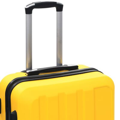 vidaXL Juego de maletas rígidas con ruedas trolley amarillo ABS