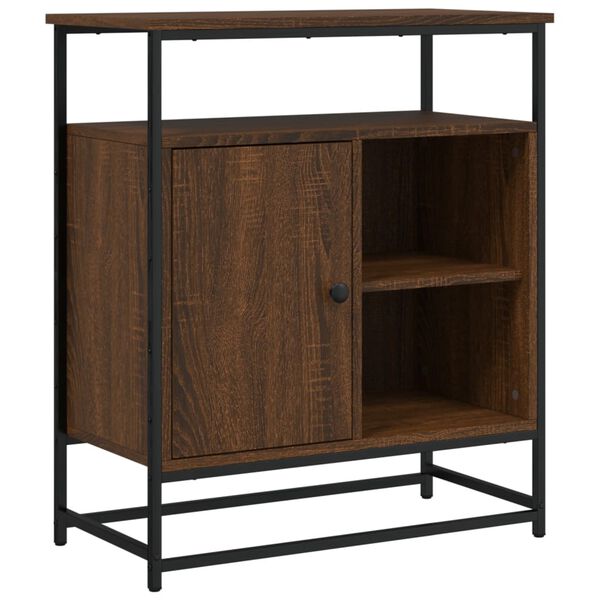 vidaXL Aparador de madera de ingeniería roble marrón 100x35x80 cm