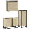 vidaXL Set de muebles de baño 3 pzas madera contrachapada roble Sonoma