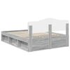 vidaXL Estructura de cama con cabecera Gris Sonoma 140 x 190 cm