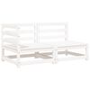 vidaXL Sof&aacute; de jard&iacute;n 2 plazas con cojines madera maciza pino blanco