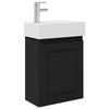 vidaXL M&oacute;dulo de ba&ntilde;o con grifer&iacute;a Negro 45,5 x 22,5 x 84 cm