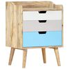 vidaXL Mesita de noche de madera maciza de mango 47x35x63 cm