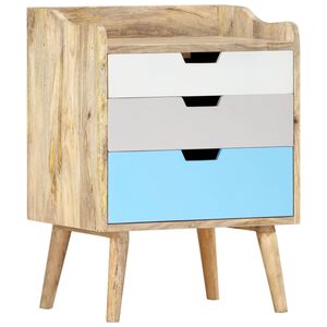 vidaXL Mesita de noche de madera maciza de mango 47x35x63 cm