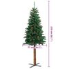 vidaXL &Aacute;rbol de Navidad Delgado con 300 LED con soporte Verde 210 cm