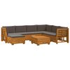 vidaXL 8 uds. Conjunto de sof&aacute;s de exterior Madera de Acacia S&oacute;lida