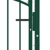vidaXL Puerta de valla Emmen con arco superior de acero, 100x106 cm, verde