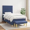 vidaXL Cama box spring con colch&oacute;n tela azul 80x200 cm