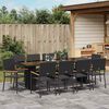 vidaXL Conjunto de Comedor de Jard&iacute;n 11 pcs Negro rat&aacute;n sint&eacute;tico