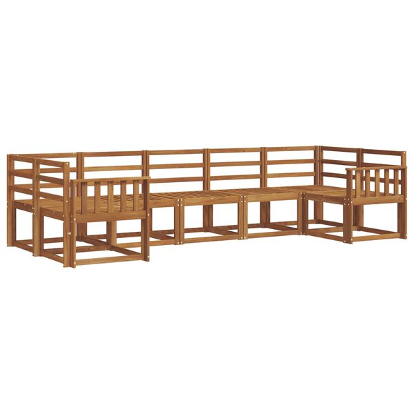 vidaXL Conjunto de sof&aacute;s de exterior 7 pcs Natural