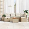 vidaXL Conjunto de sofá de jardín 7 pcs Beige ratán sintético