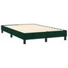 vidaXL Cama box spring colch&oacute;n y LED terciopelo verde oscuro 120x200cm