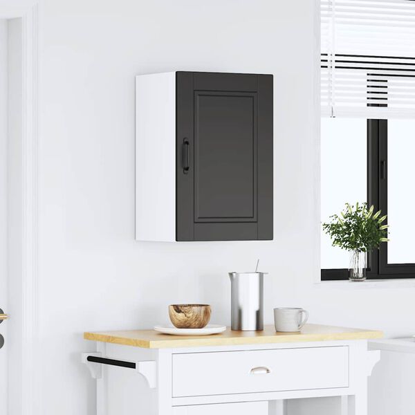 vidaXL Mueble de pared de cocina Porto madera contrachapada negra