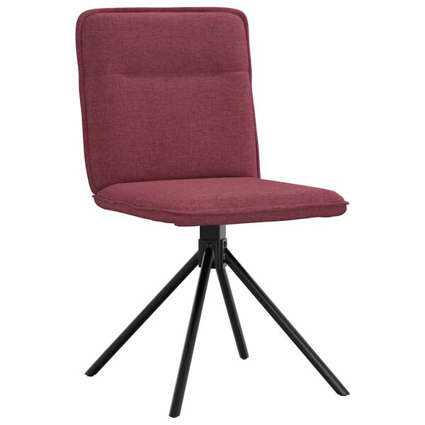 vidaXL Sillas de comedor 6 unidades tela rojo tinto