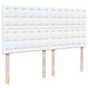 vidaXL Cama box spring con colch&oacute;n cuero sint&eacute;tico blanco 180x200 cm