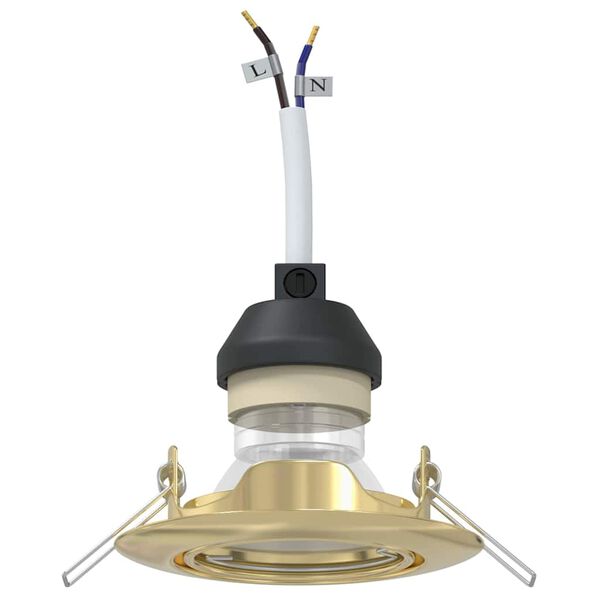 vidaXL Foco 24 pcs Dorado 9 x 9 x 2.5 cm Metal