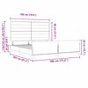 vidaXL Estructura de cama con cabecera Marr&oacute;n oscuro 180 x 200 cm tela