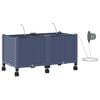 vidaXL Maceta de jard&iacute;n con riego y ruedas 2 uds. Gris PP