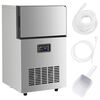 vidaXL M&aacute;quina de hacer cubitos de hielo plateada 45 kg/24 h
