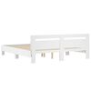 vidaXL Estructura de cama cabecero y luces LED blanca 160x200 cm