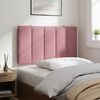 vidaXL Cabecero de cama acolchado Hanko terciopelo rosa 90 cm
