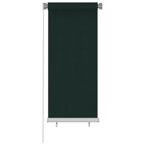 vidaXL Persiana enrollable de exterior 65(ancho)x140(alto)cm verde oscuro HDPE