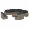 vidaXL Set de sof&aacute;s de jard&iacute;n 14 pzas con cojines rat&aacute;n sint&eacute;tico gris