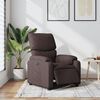 vidaXL Sillón reclinable eléctrico tela marrón oscuro