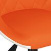 vidaXL Silla de oficina giratoria de cuero sint&eacute;tico naranja y blanco